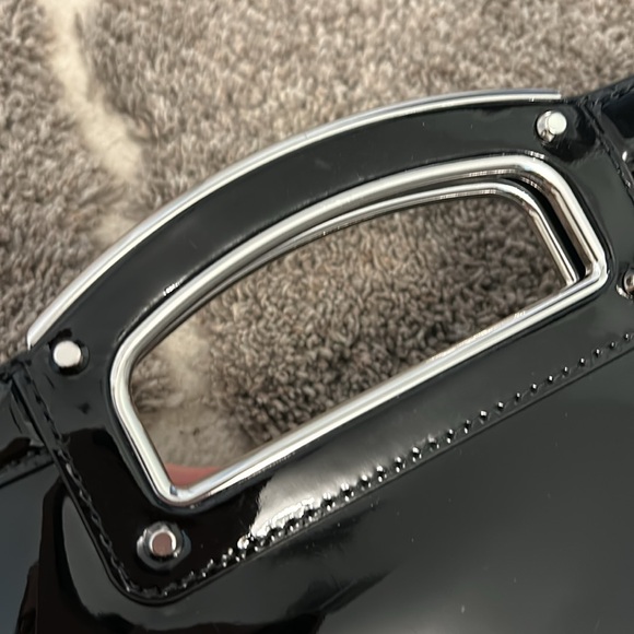 Michael by Michael Kors Berkley Legacy Leather Clutch Patent Black Leather - Picture 8 of 8